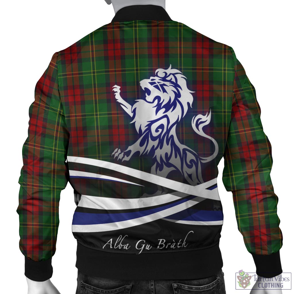 Blackstock Hunting Tartan Bomber Jacket with Alba Gu Brath Regal Lion Emblem - Tartan Vibes Clothing