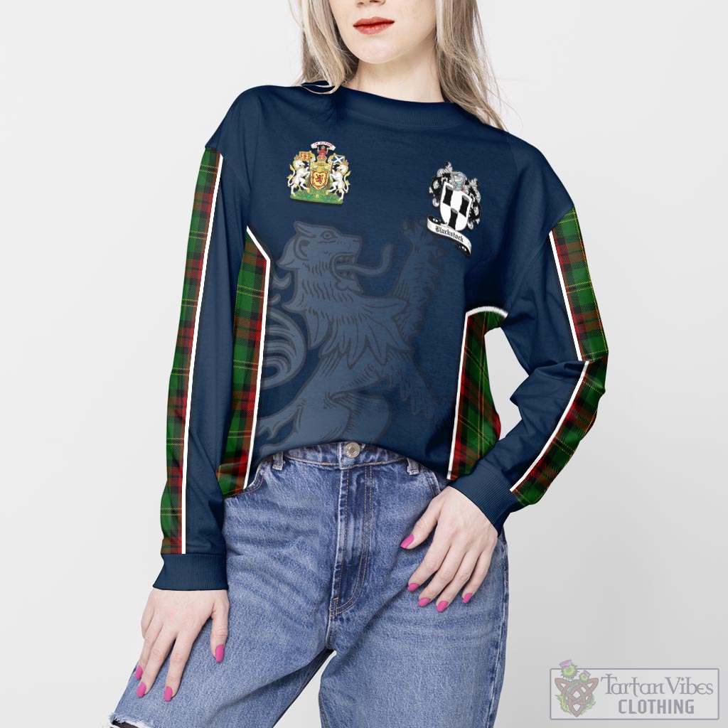Tartan Vibes Clothing Blackstock Hunting Tartan Sweater with Family Crest and Lion Rampant Vibes Sport Style