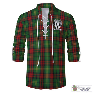 Blackstock Hunting Tartan Men's Scottish Traditional Jacobite Ghillie Kilt Shirt with Family Crest - Tartan Vibes Clothing