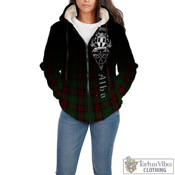 Blackstock Hunting Tartan Sherpa Hoodie Featuring Alba Gu Brath Family Crest Celtic Inspired - Tartan Vibes Clothing