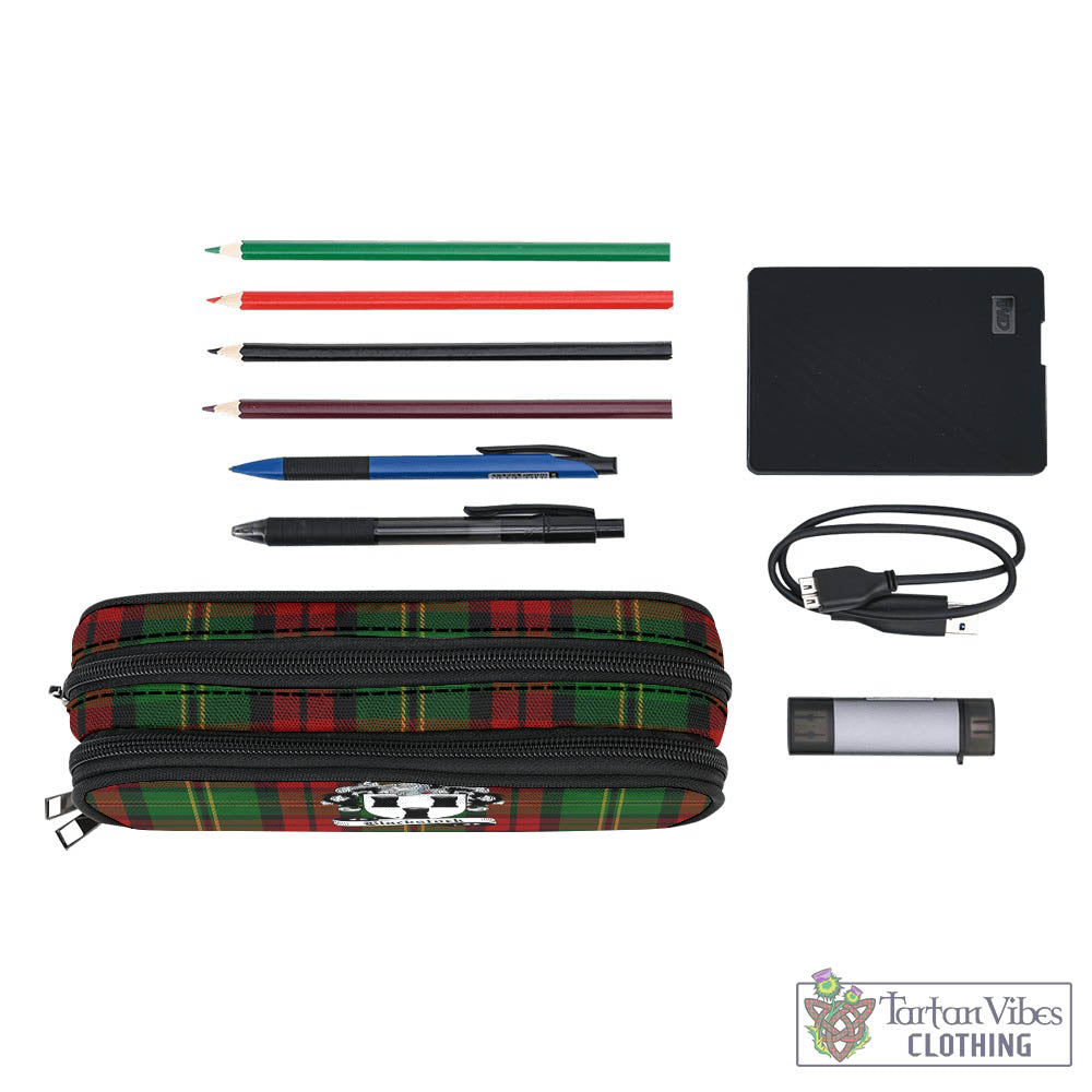 Blackstock Hunting Tartan Pen and Pencil Case with Family Crest - Tartan Vibes Clothing