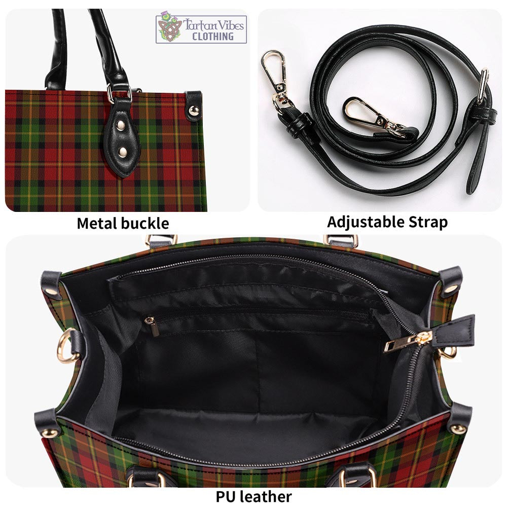 Blackstock Red Dress Tartan Luxury Leather Handbags - Tartan Vibes Clothing