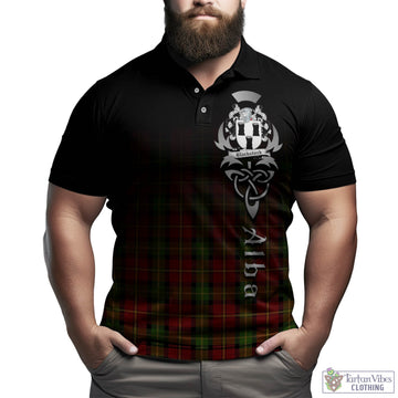 Tartan Vibes Clothing Blackstock Red Dress Tartan Polo Shirt Featuring Alba Gu Brath Family Crest Celtic Inspired