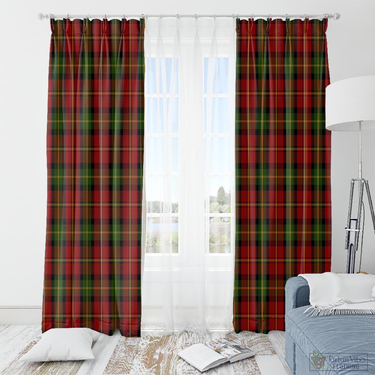 Blackstock Red Dress Tartan Window Curtain