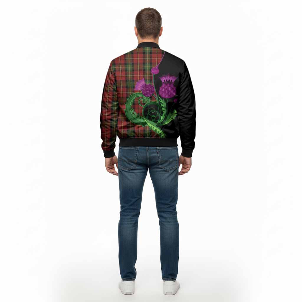 Blackstock Tartan Bomber Jacket Traditional Scottish Thistle