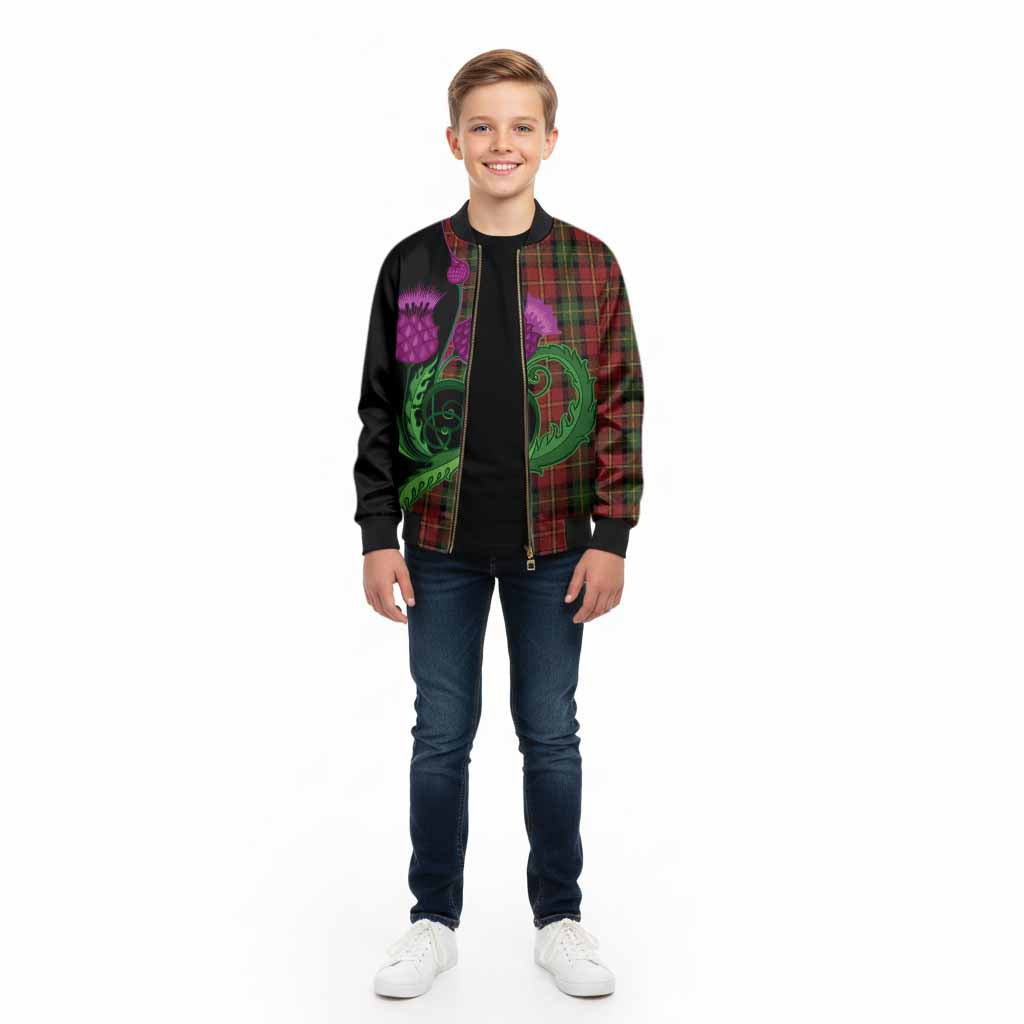 Blackstock Tartan Kid Bomber Jacket Traditional Scottish Thistle