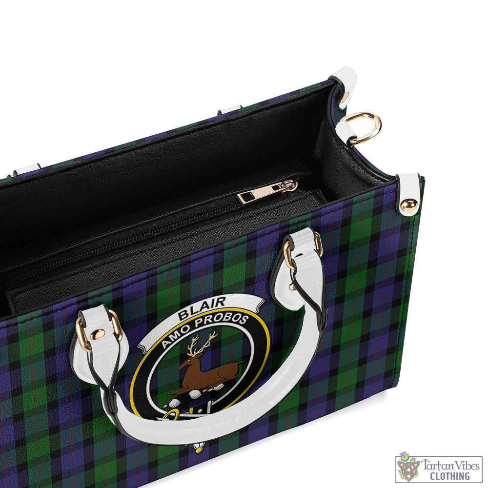 Tartan Vibes Clothing Blair Tartan Luxury Leather Handbags with Family Crest