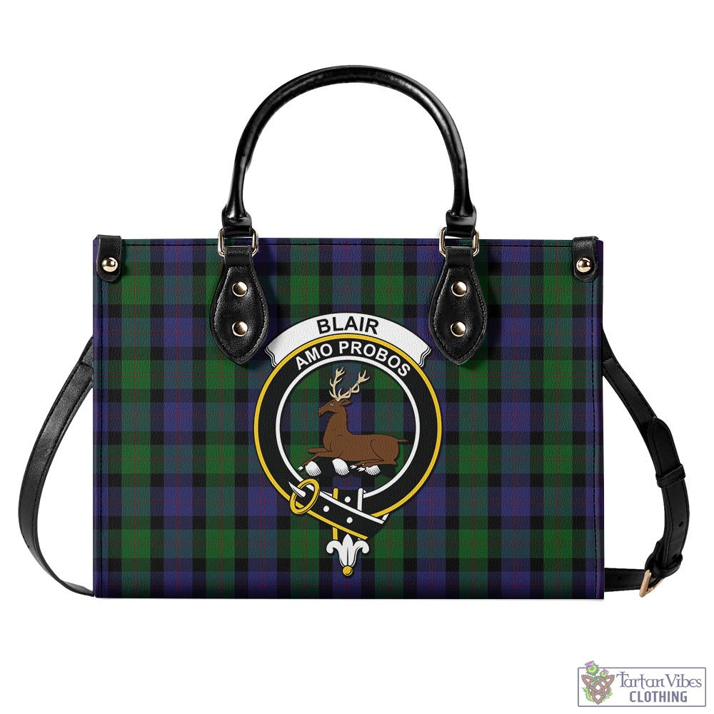 Tartan Vibes Clothing Blair Tartan Luxury Leather Handbags with Family Crest