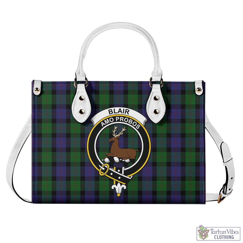 Tartan Vibes Clothing Blair Tartan Luxury Leather Handbags with Family Crest