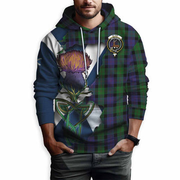 Blair Tartan Family Crest Hoodie Scottish Thistle Celtic Inspired
