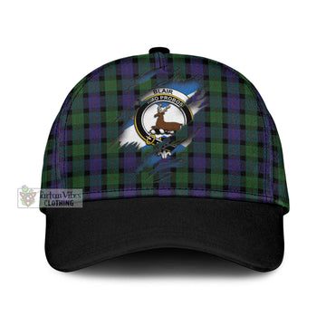 Blair Tartan Classic Cap with Family Crest In Me Style