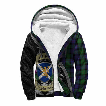 Blair Tartan Family Crest Sherpa Hoodie Lion Rampant Royal Thistle Shield Celtic Inspired