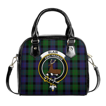 Blair Tartan Shoulder Handbags with Family Crest