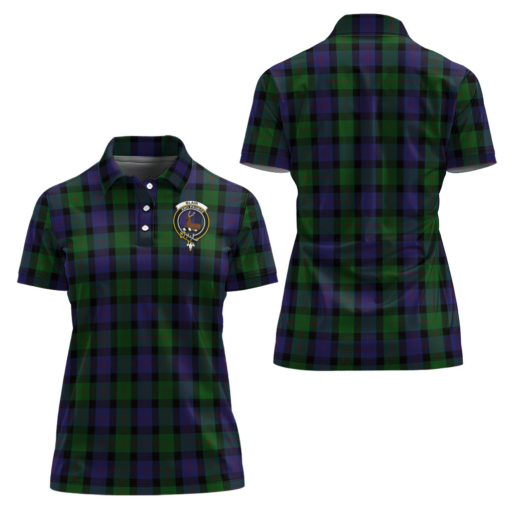 Blair Tartan Polo Shirt with Family Crest For Women Women - Tartanvibesclothing
