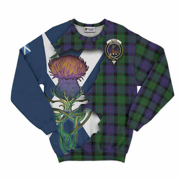 Blair Tartan Family Crest Sweatshirt Scottish Thistle Celtic Inspired