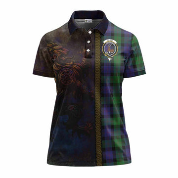 Blair Tartan Family Crest Women's Polo Shirt Alba Gu Brath Be Brave Lion Ancient Style