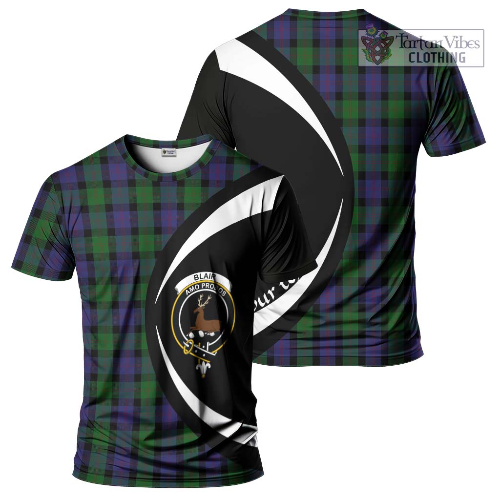 Blair Tartan T-Shirt with Family Crest Circle Style Kid's Shirt - Tartan Vibes Clothing