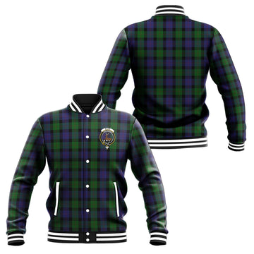 Blair Tartan Baseball Jacket with Family Crest