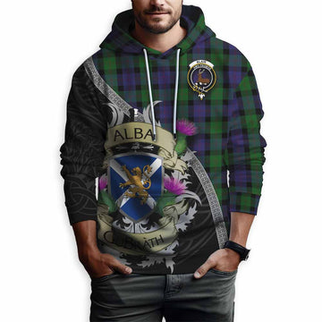 Blair Tartan Family Crest Hoodie Lion Rampant Royal Thistle Shield Celtic Inspired