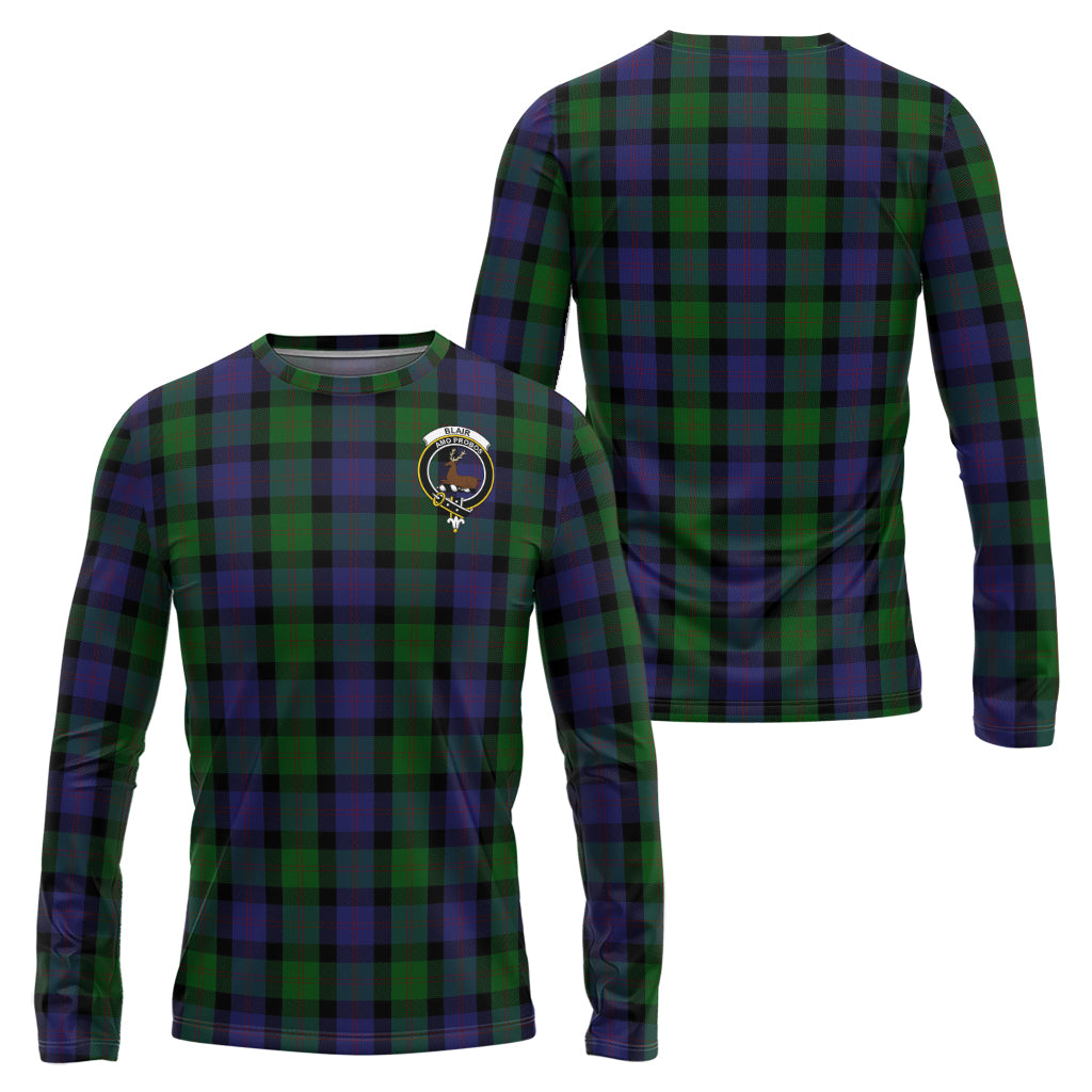 Blair Tartan Long Sleeve T-Shirt with Family Crest Unisex - Tartanvibesclothing