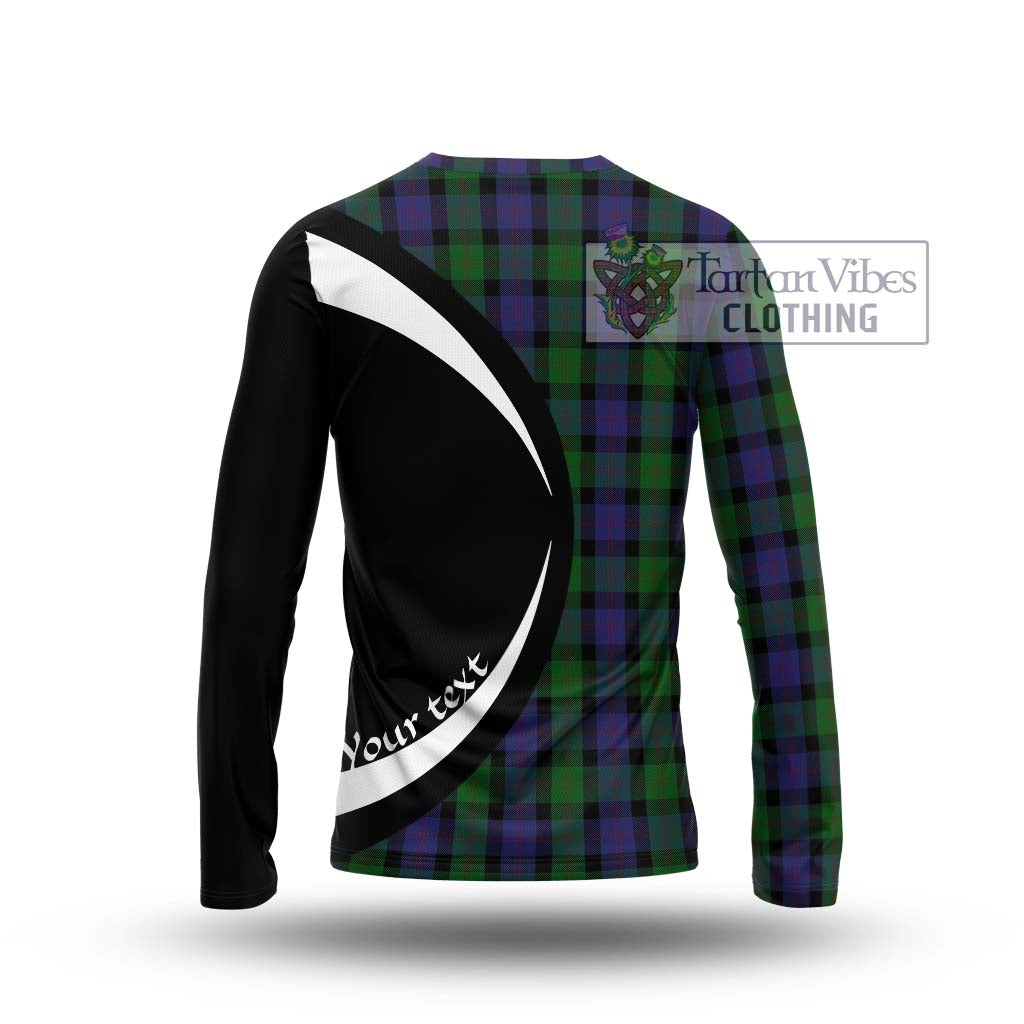 Blair Tartan Long Sleeve T-Shirt with Family Crest Circle Style - Tartan Vibes Clothing