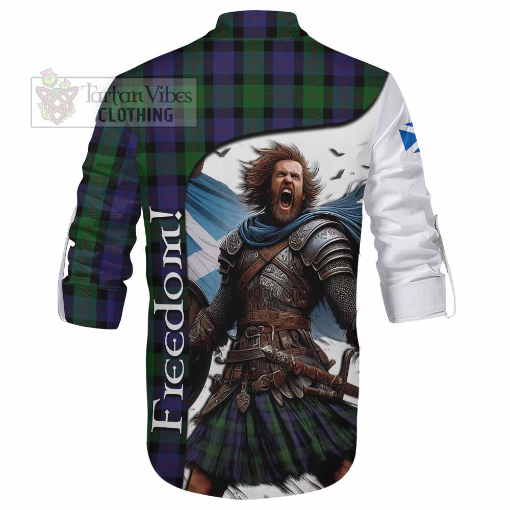 Tartan Vibes Clothing Blair Crest Tartan Ghillie Kilt Shirt Inspired by the Freedom of Scottish Warrior