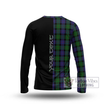 Blair Tartan Long Sleeve T-Shirt with Family Crest and Half Of Me Style - Tartanvibesclothing Shop