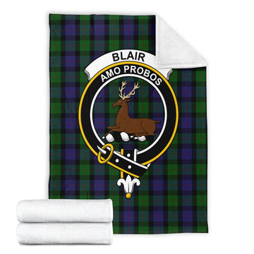 Blair Tartan Blanket with Family Crest