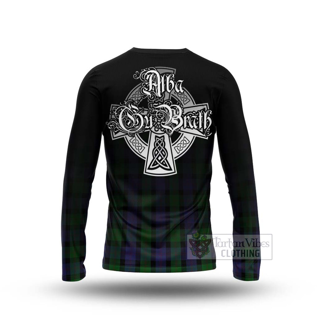 Tartan Vibes Clothing Blair Tartan Long Sleeve T-Shirt Featuring Alba Gu Brath Family Crest Celtic Inspired