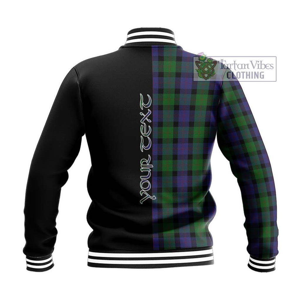 Blair Tartan Baseball Jacket with Family Crest and Half Of Me Style - Tartanvibesclothing Shop