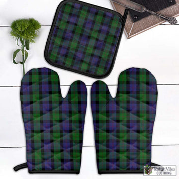 Blair Tartan Combo Oven Mitt & Pot-Holder Combo 1 Oven Mitt & 1 Pot-Holder Black - Tartan Vibes Clothing
