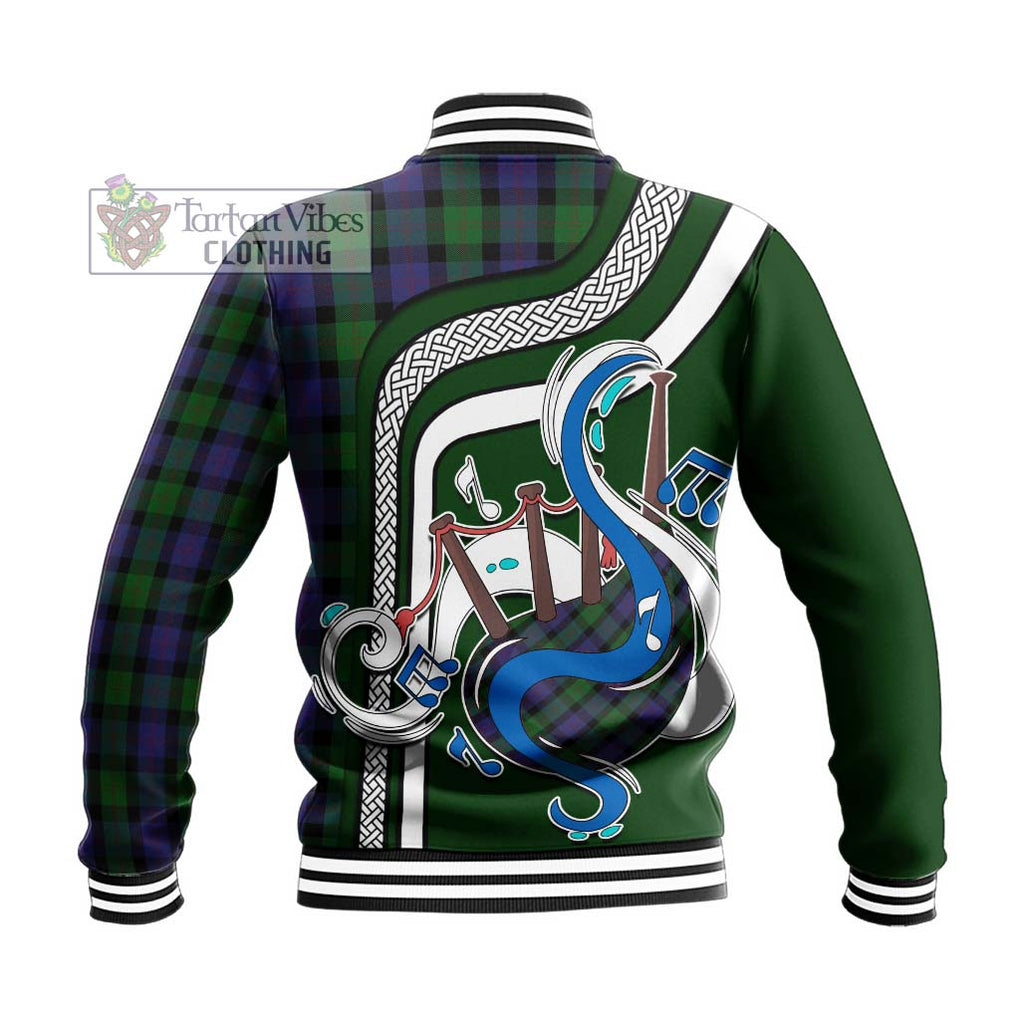 Tartan Vibes Clothing Blair Tartan Baseball Jacket with Epic Bagpipe Style