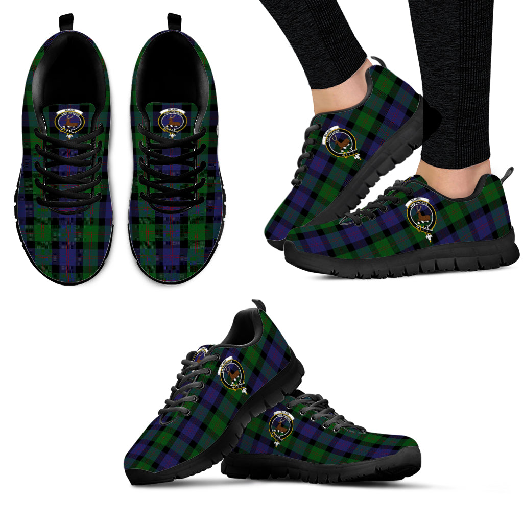 Blair Tartan Sneakers with Family Crest - Tartanvibesclothing