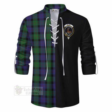 Tartan Vibes Clothing Blair Tartan Ghillie Kilt Shirt with Family Crest and Half Of Me Style