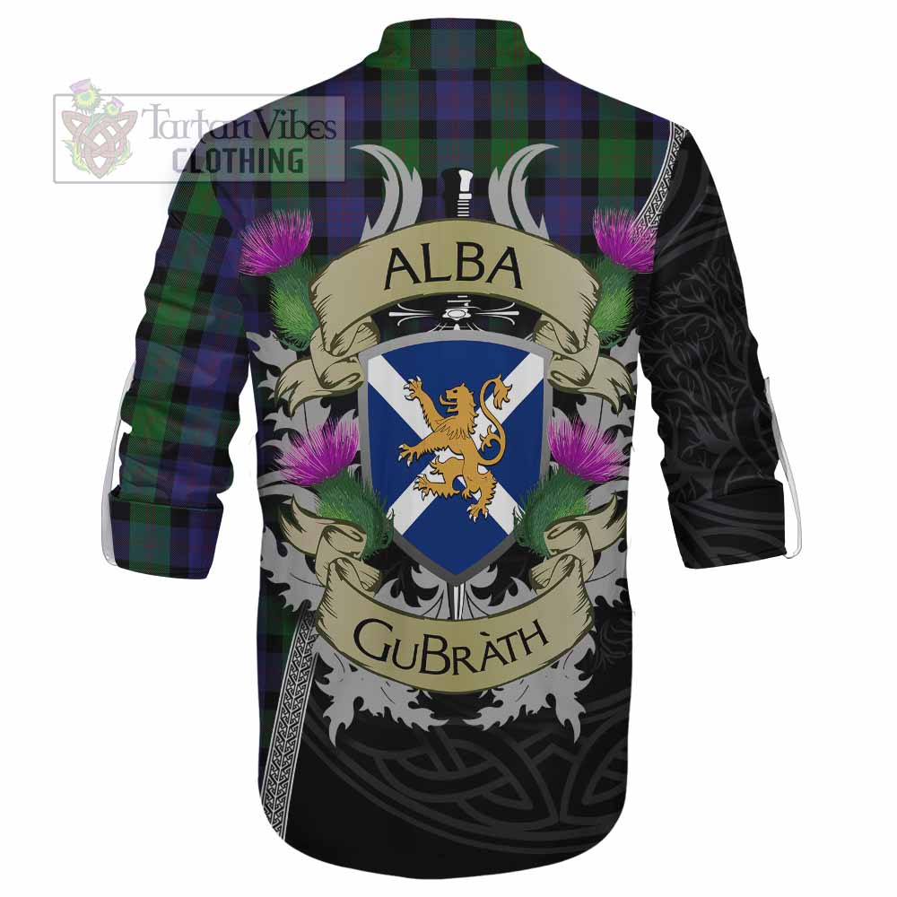 Tartan Vibes Clothing Blair Tartan Family Crest Ghillie Kilt Shirt Lion Rampant Royal Thistle Shield Celtic Inspired