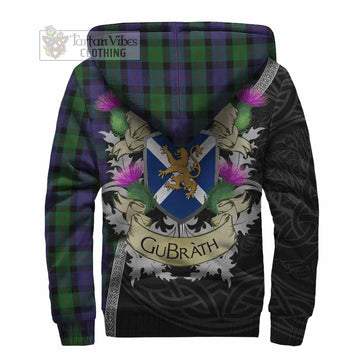 Blair Tartan Family Crest Sherpa Hoodie Lion Rampant Royal Thistle Shield Celtic Inspired