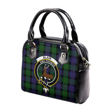 Blair Tartan Shoulder Handbags with Family Crest