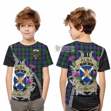 Blair Tartan Family Crest Kid T-Shirt Lion Rampant Royal Thistle Shield Celtic Inspired