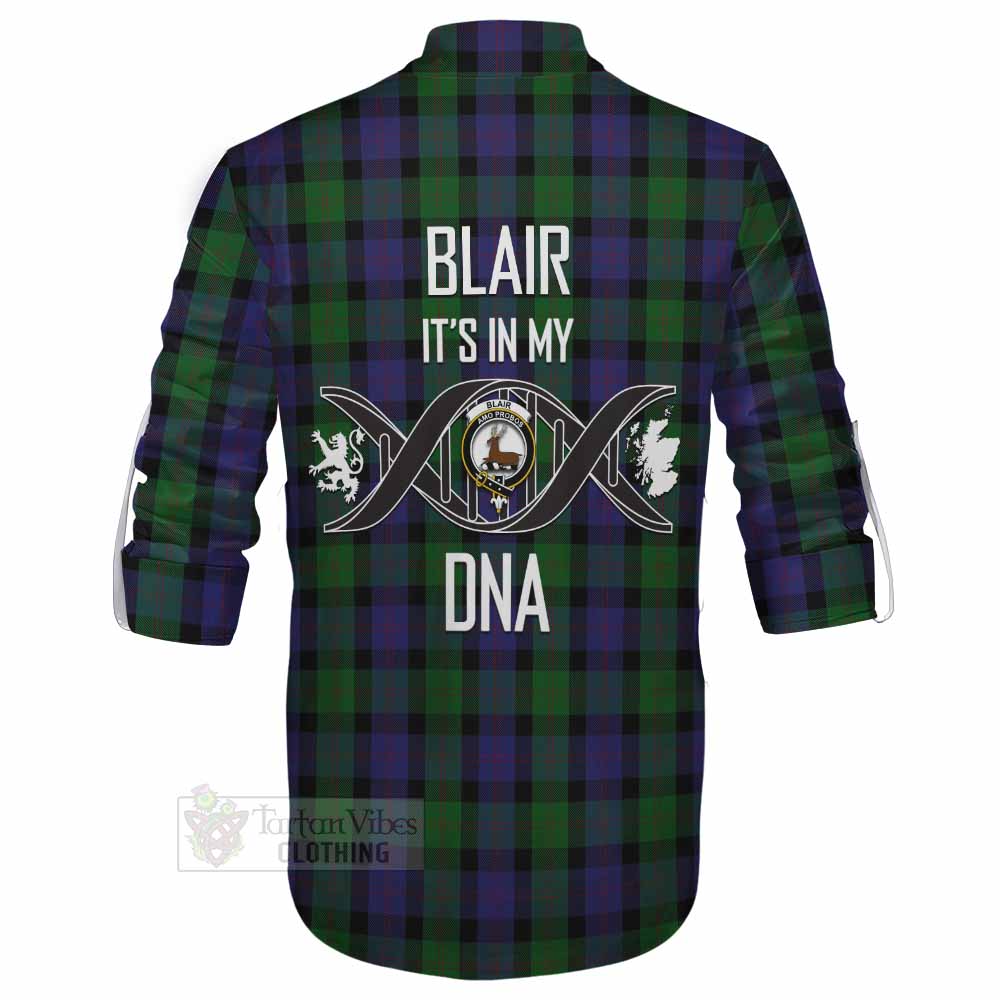 Tartan Vibes Clothing Blair Tartan Ghillie Kilt Shirt with Family Crest DNA In Me Style