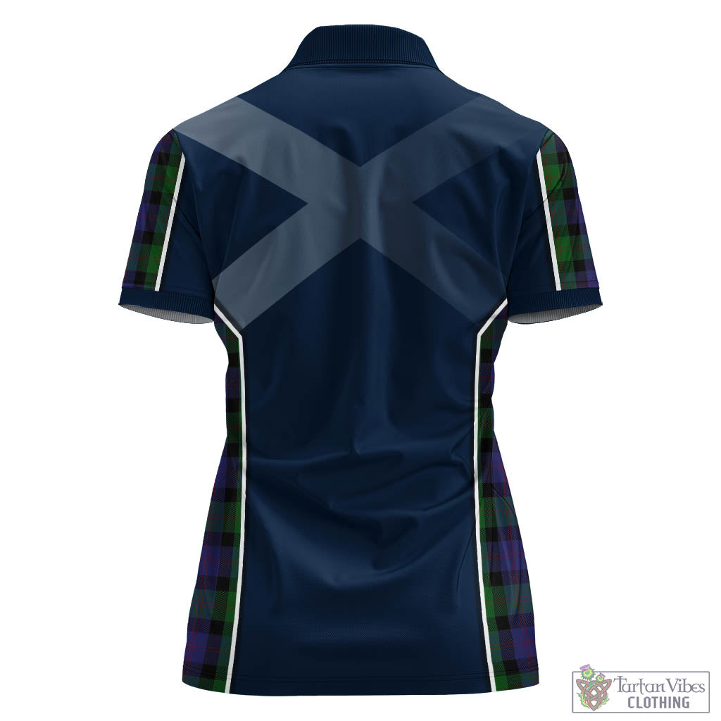 Tartan Vibes Clothing Blair Tartan Women's Polo Shirt with Family Crest and Scottish Thistle Vibes Sport Style