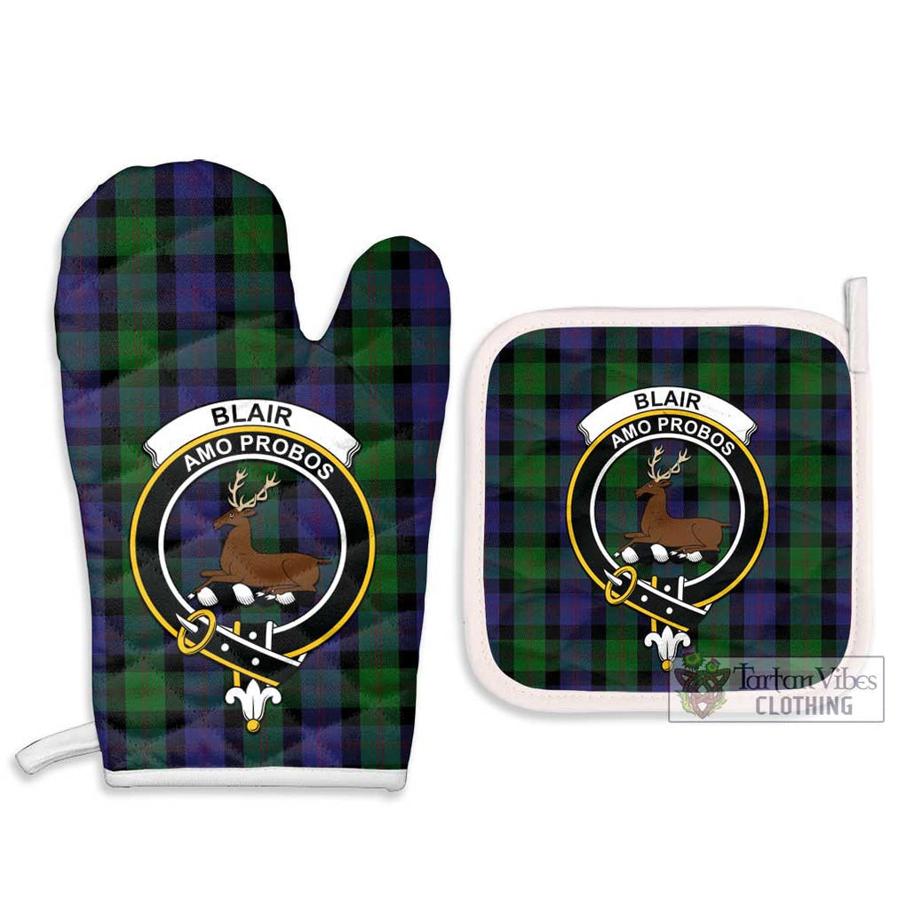 Blair Tartan Combo Oven Mitt & Pot-Holder with Family Crest Combo 1 Oven Mitt & 2 Pot-Holder White - Tartan Vibes Clothing