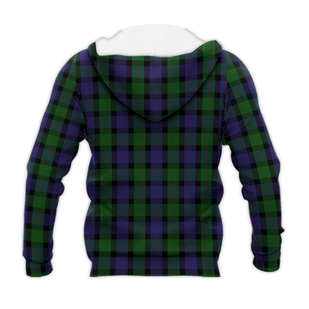 Blair Tartan Knitted Hoodie with Family Crest - Tartanvibesclothing
