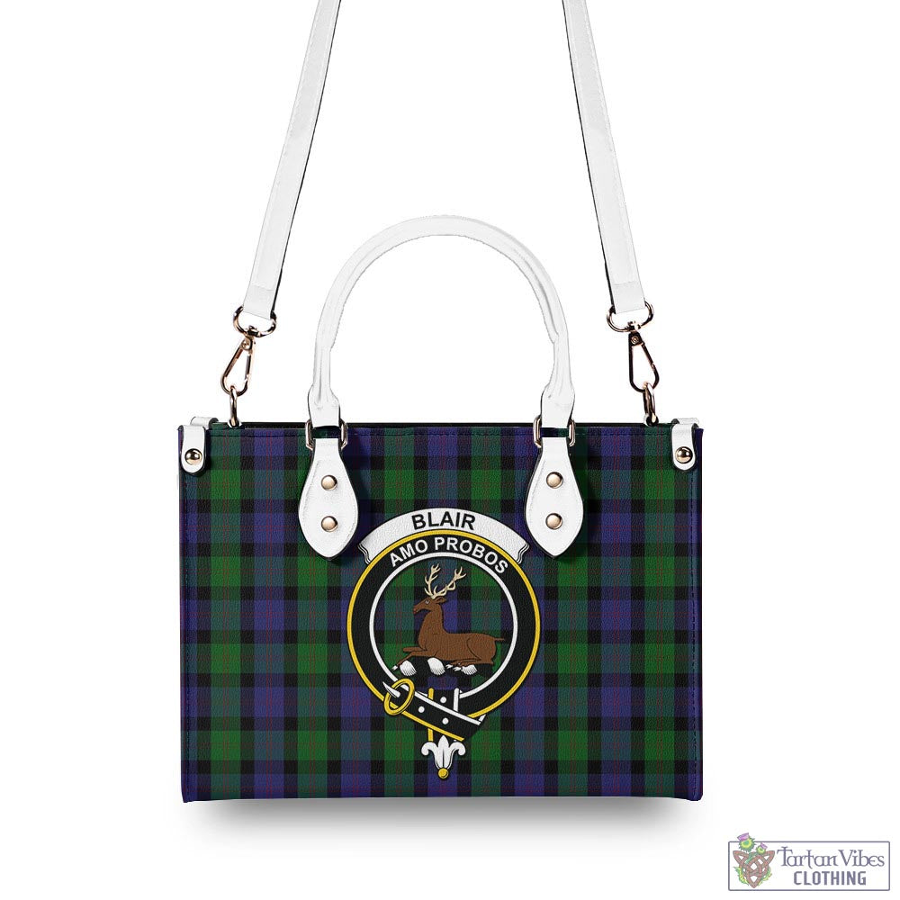 Tartan Vibes Clothing Blair Tartan Luxury Leather Handbags with Family Crest
