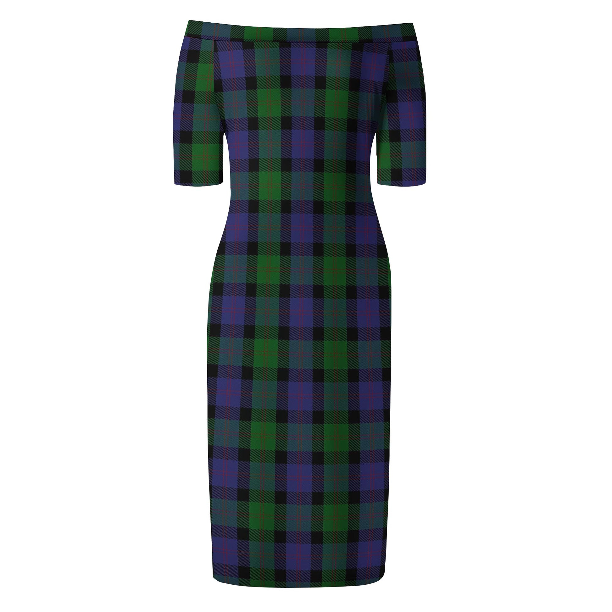 Blair Tartan Off Shoulder Lady Dress - Tartanvibesclothing