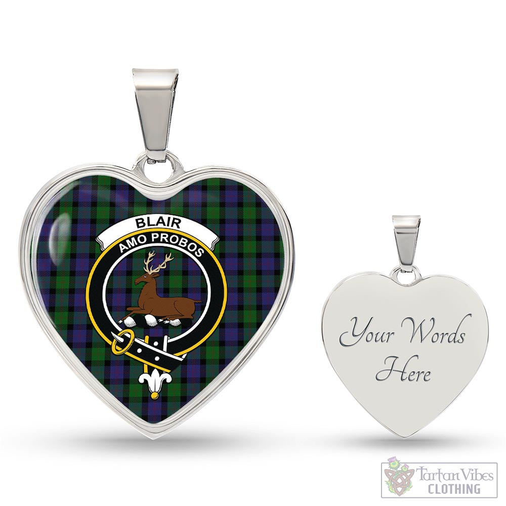 Tartan Vibes Clothing Blair Tartan Heart Necklace with Family Crest