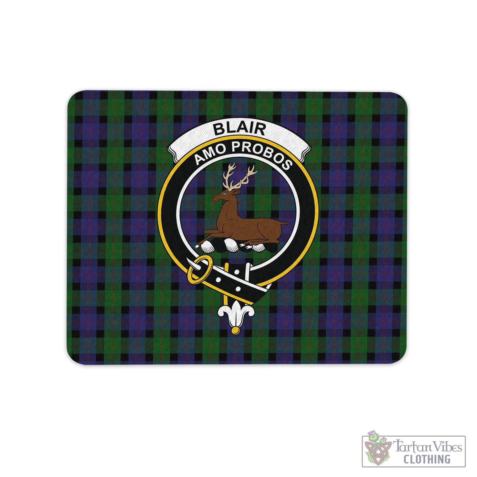 Tartan Vibes Clothing Blair Tartan Mouse Pad with Family Crest