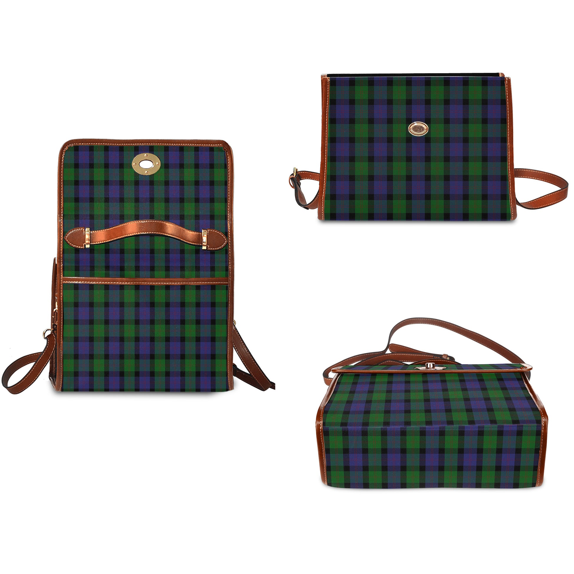 Blair Tartan Leather Strap Waterproof Canvas Bag - Tartanvibesclothing