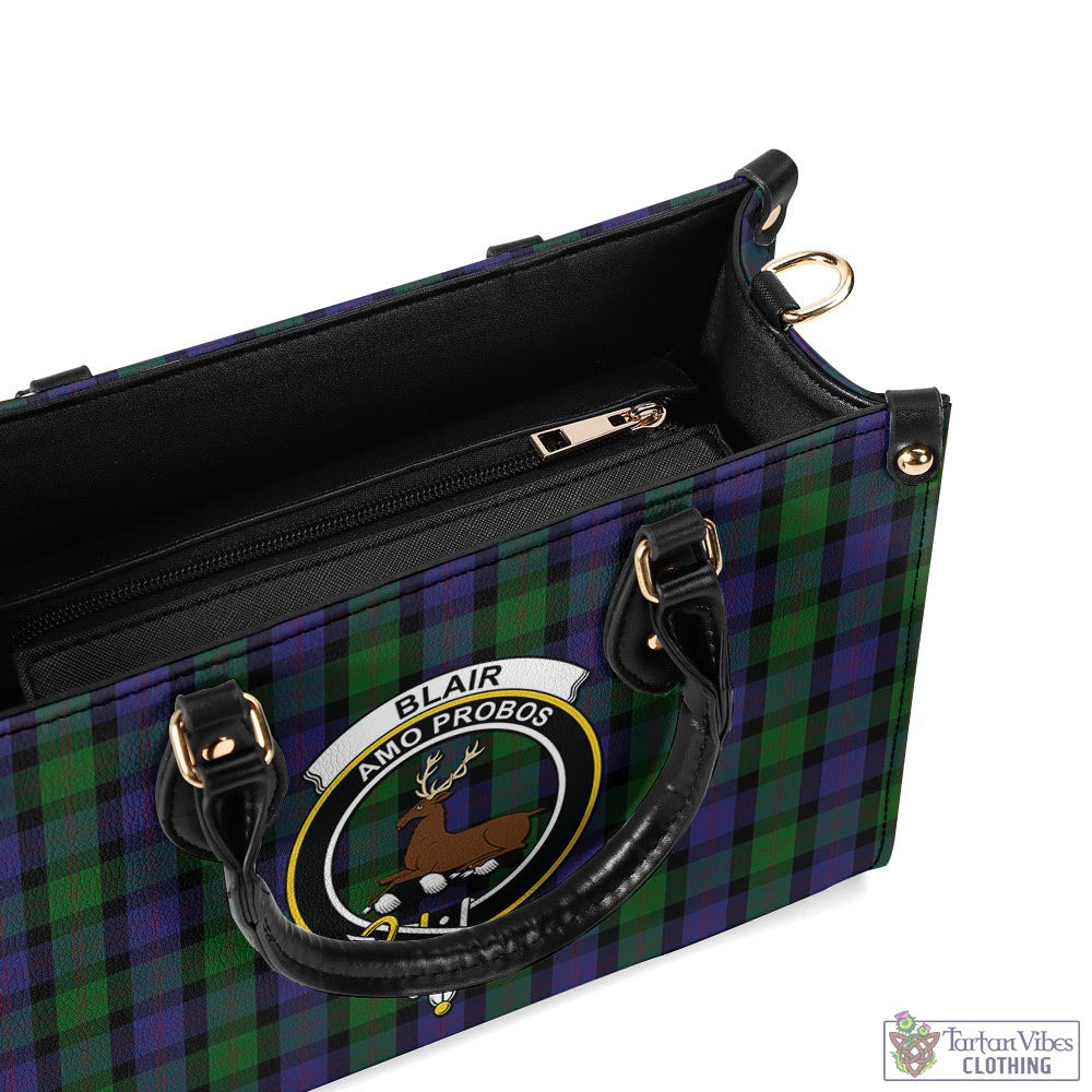 Tartan Vibes Clothing Blair Tartan Luxury Leather Handbags with Family Crest