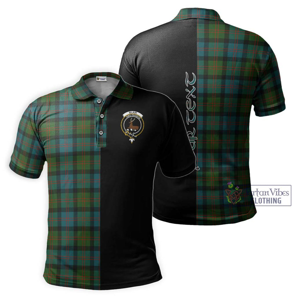Blair Ancient Tartan Polo Shirt with Family Crest and Half Of Me Style Kid - Tartanvibesclothing Shop