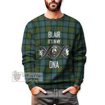 Blair Ancient Tartan Sweatshirt with Family Crest DNA In Me Style
